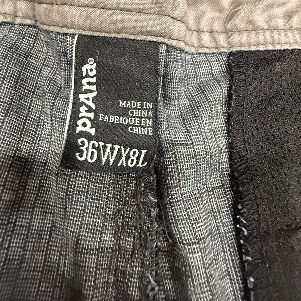Prana Men's Charcoal Gray Flat Front Shorts - Picture 2 of 5